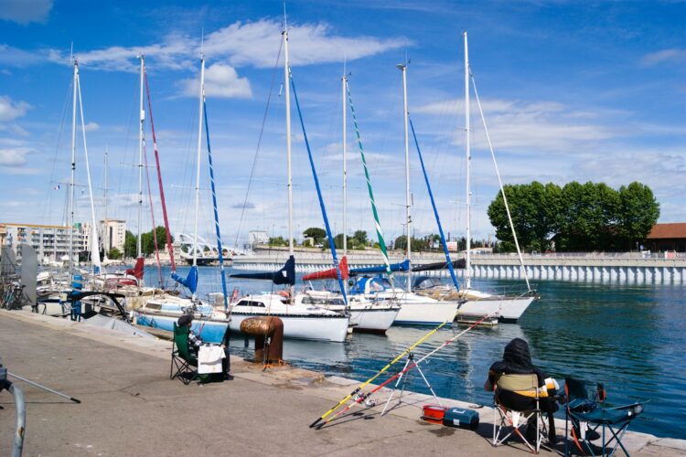 port de Sète à pied